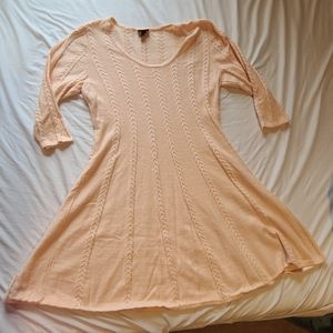 Size 1 Torried Peach Sweater Dress